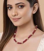 Pink pearl necklaces