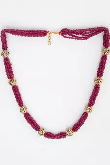 Pink pearl necklaces