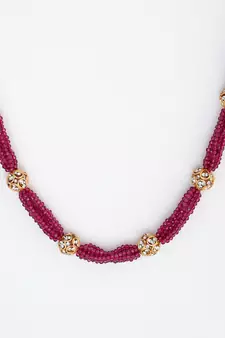 Pink pearl necklaces