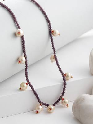 Purple pearl necklaces 2