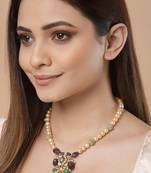 Purple pearl necklaces