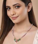 Purple pearl necklaces