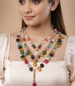 Blue pearl necklaces