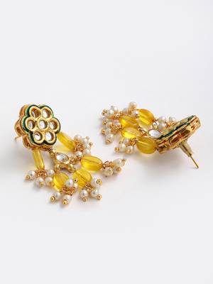 Yellow pearl necklace-sets 2