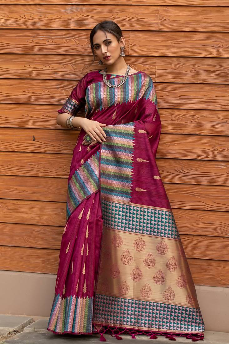 Cream printed cotton saree with blouse - VISHNU WEAVES - 3735153