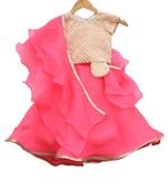 Gajri lehnga badge gota work choli