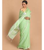 Green Bengal Handloom Pure Cotton Saree with blouse Work Saree with blouse