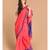 Pink Bengal Handloom Cotton Blend Work Saree with blouse