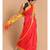 Red Bengal Handloom Cotton Blend Work Saree with blouse