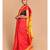 Red Bengal Handloom Cotton Blend Work Saree with blouse