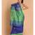 Blue Bengal Handloom Cotton Blend Work Saree with blouse