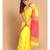 Yellow Bengal Handloom Cotton Blend Work Saree with blouse