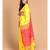 Yellow Bengal Handloom Cotton Blend Work Saree with blouse