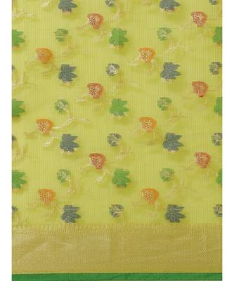 Banarasi Green Woven Design Daily Wear Saree with blouse 2