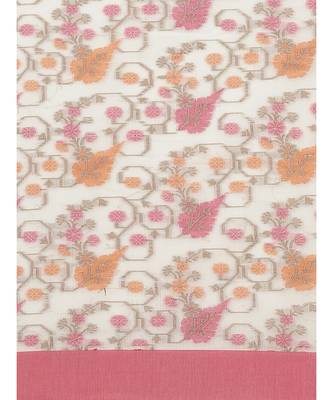 Banarasi White Woven Design Work Wear Saree with blouse 2