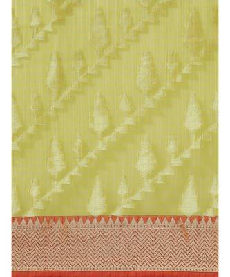 Banarasi Olive Woven Design Festive Wear Saree with blouse 2