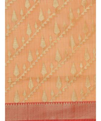 Banarasi Peach Woven Design Festive Wear Saree with blouse 2