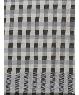 Banarasi Black Checked Work Wear Saree with blouse 5
