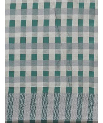 Banarasi Green Checked Work Wear Saree with blouse 5
