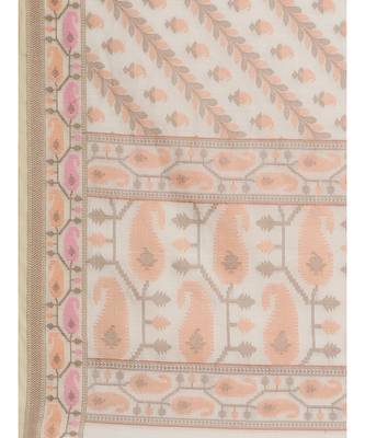 Banarasi White Woven Design Work Wear Saree with blouse 4