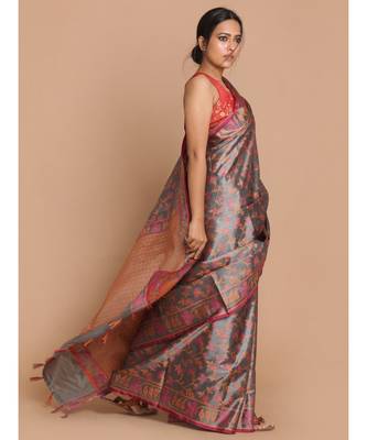 Banarasi Black Woven Design Festive Wear Saree with blouse 2