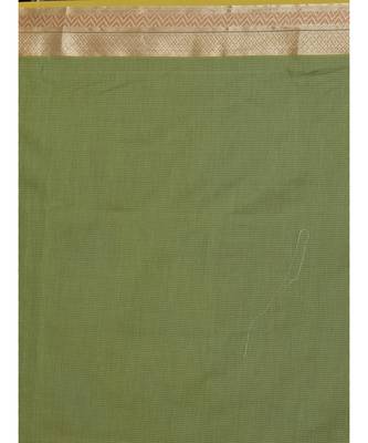 Banarasi Green Woven Design Daily Wear Saree with blouse 4