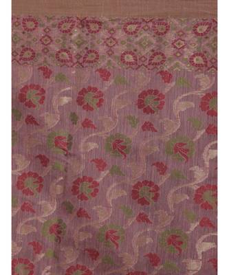 Banarasi Purple Woven Design Festive Wear Saree with blouse 4