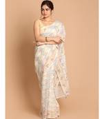 Banarasi White Woven Design Daily Wear Saree with blouse