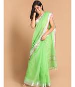 Kota Green Solid  Work Wear Saree with blouse