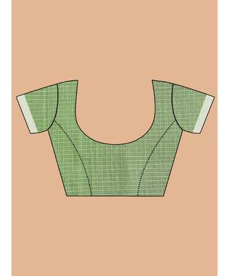 Kota Green Solid  Work Wear Saree with blouse 5
