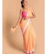 Kota Coral Solid  Work Wear Saree with blouse