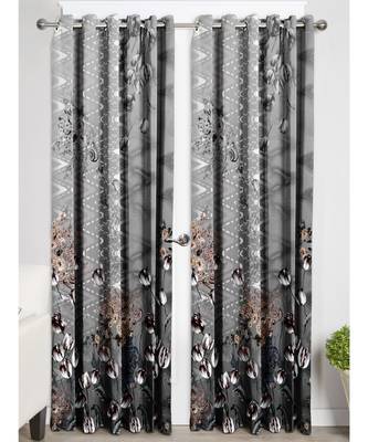 Grey Polyester Digtal Printed Curtain 1