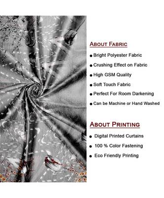 Grey Polyester Digtal Printed Curtain 3