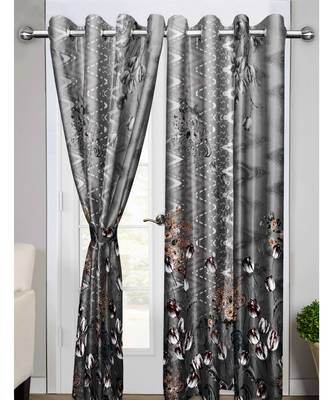 Grey Polyester Digtal Printed Curtain 4