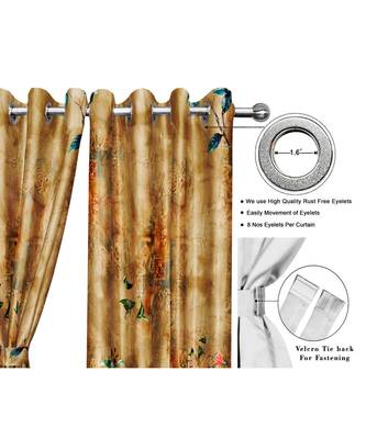 Brown Polyester Digtal Printed Curtain 2