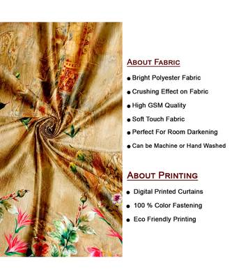 Brown Polyester Digtal Printed Curtain 4