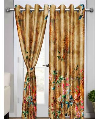 Brown Polyester Digtal Printed Curtain 1