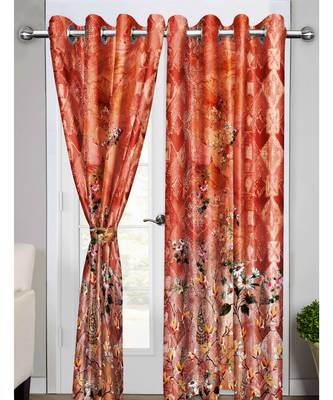 Brown Polyester Digtal Printed Curtain 1