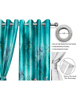 Green Polyester Digtal Printed Curtain 2