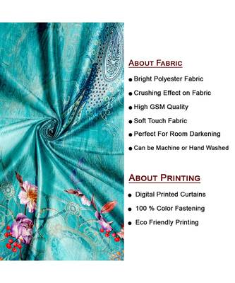 Green Polyester Digtal Printed Curtain 4