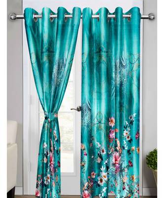Green Polyester Digtal Printed Curtain 1