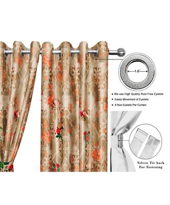 Brown Polyester Digtal Printed Curtain 2