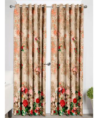 Brown Polyester Digtal Printed Curtain 3