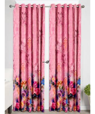Pink Polyester Digtal Printed Curtain 1