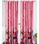 Pink Polyester Digtal Printed Curtain