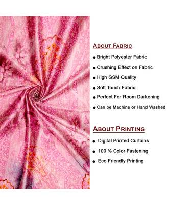 Pink Polyester Digtal Printed Curtain 3