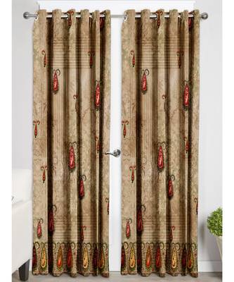 Brown Polyester Digtal Printed Curtain 3