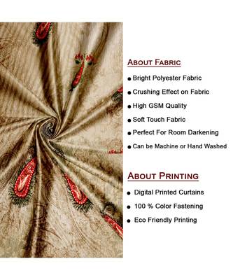 Brown Polyester Digtal Printed Curtain 4