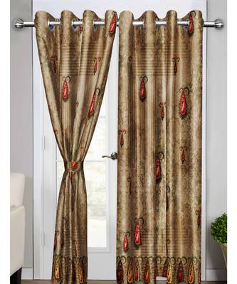 Brown Polyester Digtal Printed Curtain 1