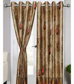Brown Polyester Digtal Printed Curtain